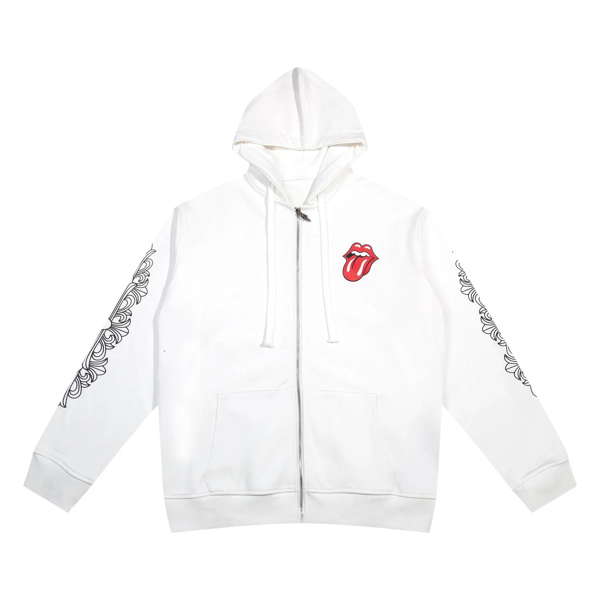 Chrome Hearts Zip Up Hoodie K4 Black/White